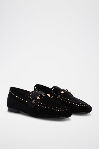 Mocasines de piel - Dorado y negro