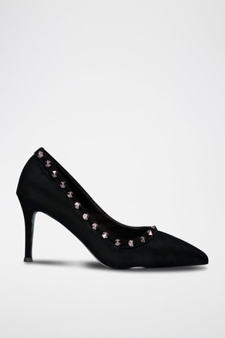 Zapatos de piel de tacón - Negro
