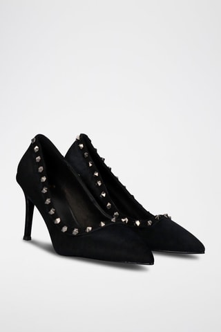 Zapatos de piel de tacón - Negro