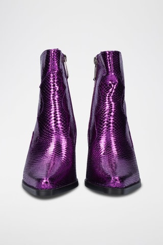 Botines de piel - Violeta