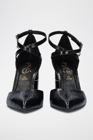 Zapatos de tacón con brillo - Negro