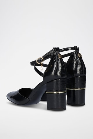 Zapatos de tacón con brillo - Negro