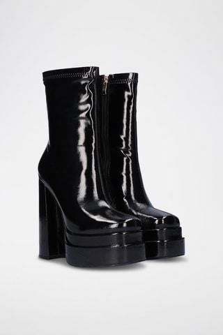 Botines con plataforma - Negro