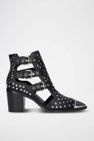 Botines de piel - Negro