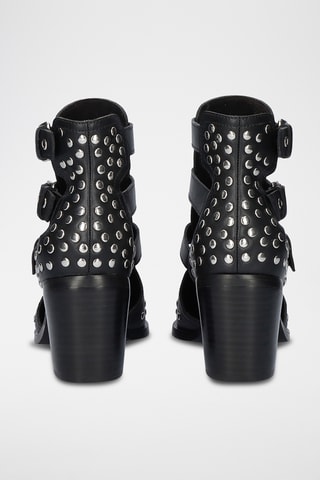Botines de piel - Negro