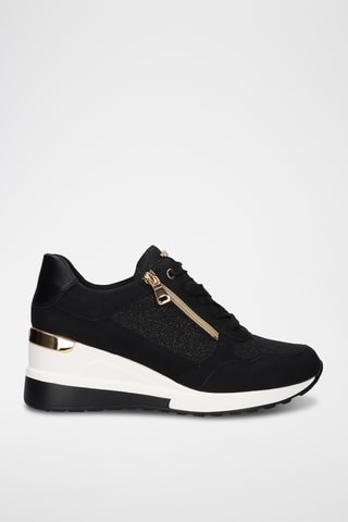 Zapatillas de cuña - Negro