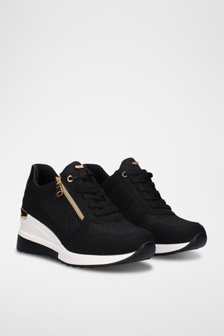 Zapatillas de cuña - Negro