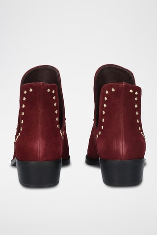 Botines de piel - Burdeos