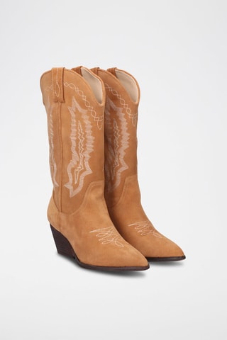 Botas de piel - Marrón