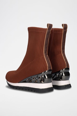 Botines de cuña - Marrón