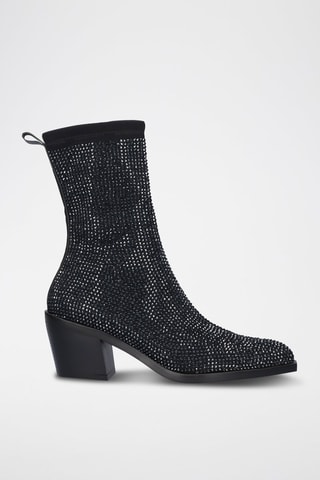 Botines de piel - Negro