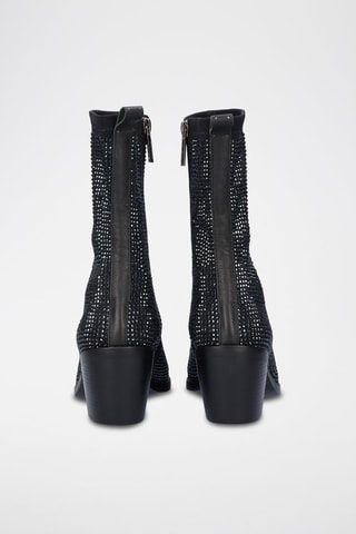 Botines de piel - Negro