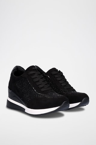 Zapatillas de cuña - Negro