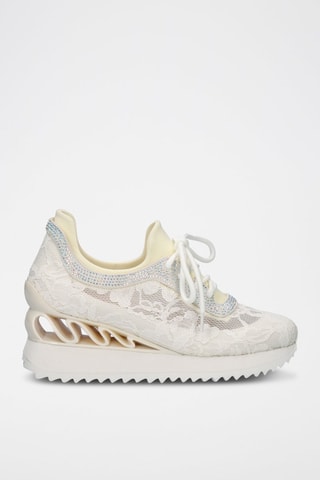 Zapatillas de cuña - Blanco
