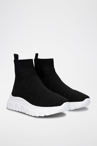 Zapatillas de cuña - Negro