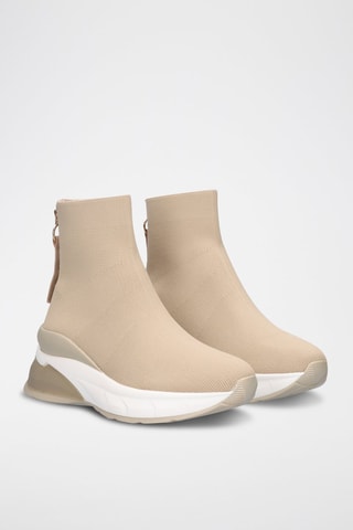 Zapatillas estilo calcetín - Beige