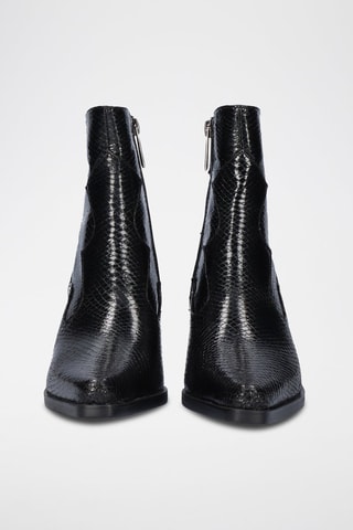 Botines de piel - Negro