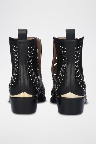 Botines de piel - Negro