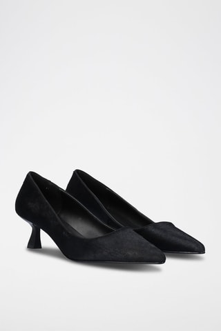 Zapatos de piel de tacón - Negro