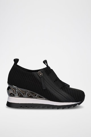 Zapatillas de cuña - Negro
