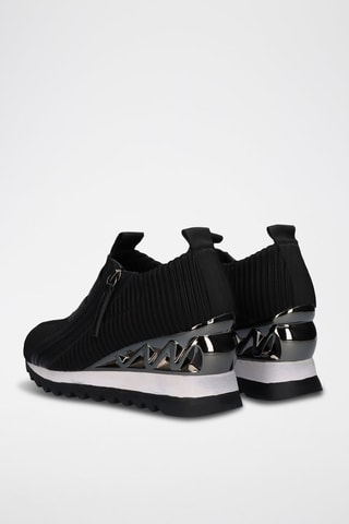Zapatillas de cuña - Negro