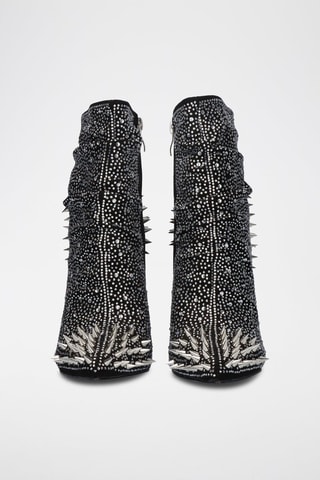 Botines - Plateado y negro
