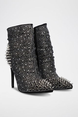 Botines - Plateado y negro