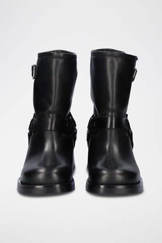 Botines de piel - Negro