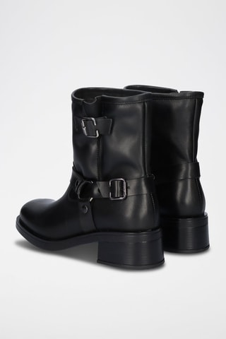Botines de piel - Negro