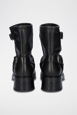 Botines de piel - Negro