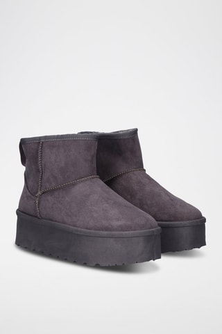 Botines forrados - Gris