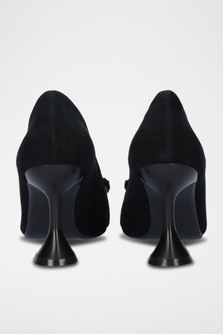 Zapatos de piel de tacón - Negro
