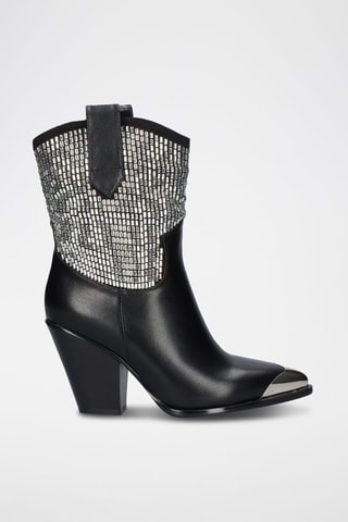Botines - Plateado y negro