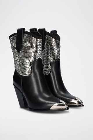 Botines - Plateado y negro