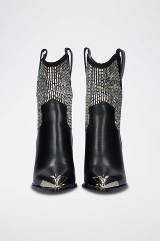Botines - Plateado y negro