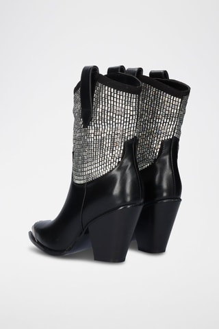 Botines - Plateado y negro