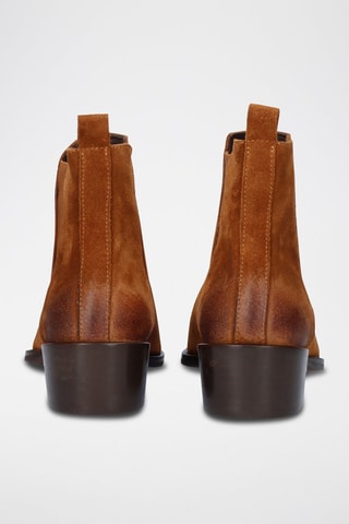 Botines Chelsea de piel - Marrón
