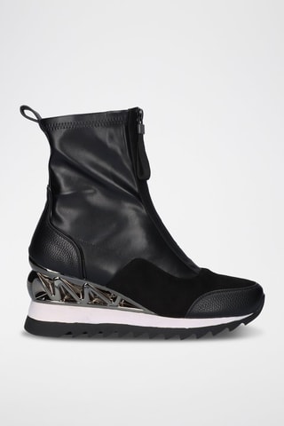 Botines de cuña - Negro
