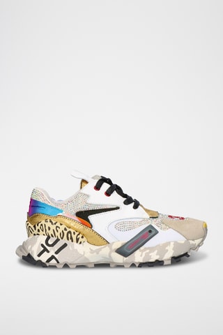 Zapatillas de piel con plataforma - Blanco