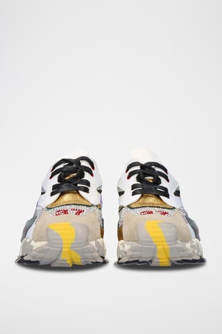 Zapatillas de piel con plataforma - Blanco