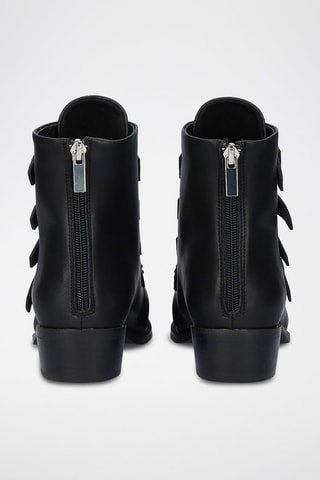 Botines de piel Milan - Negro