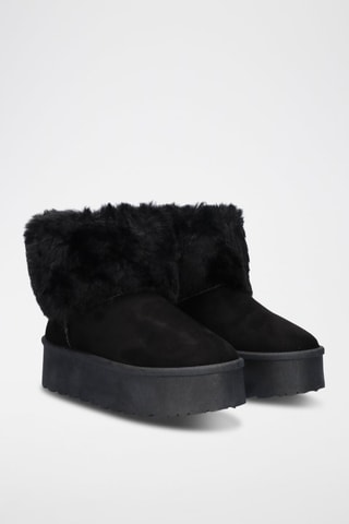 Botines forrados - Negro