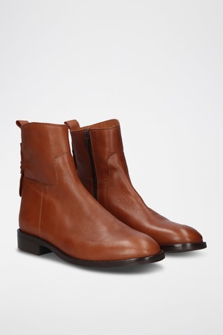 Botines de piel - Marrón