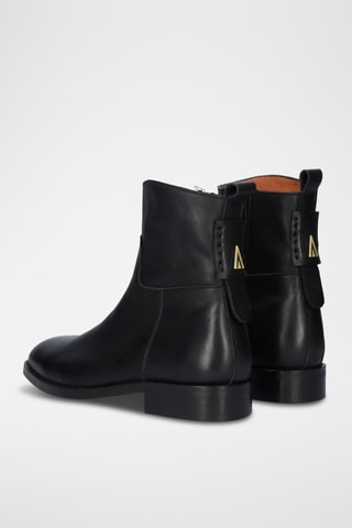 Botines de piel - Negro