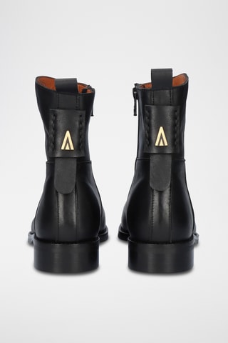 Botines de piel - Negro