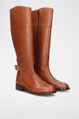 Botas de piel - Marrón