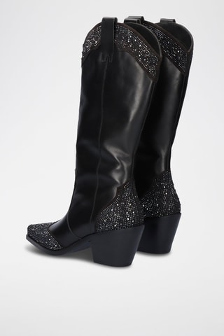 Botas de piel - Negro