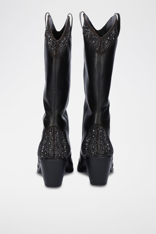 Botas de piel - Negro