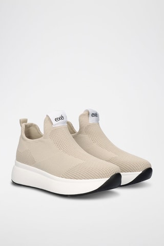 Slip-on con plataforma - Beige