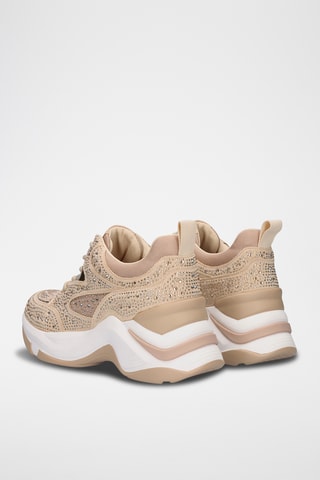 Zapatillas con plataforma - Beige